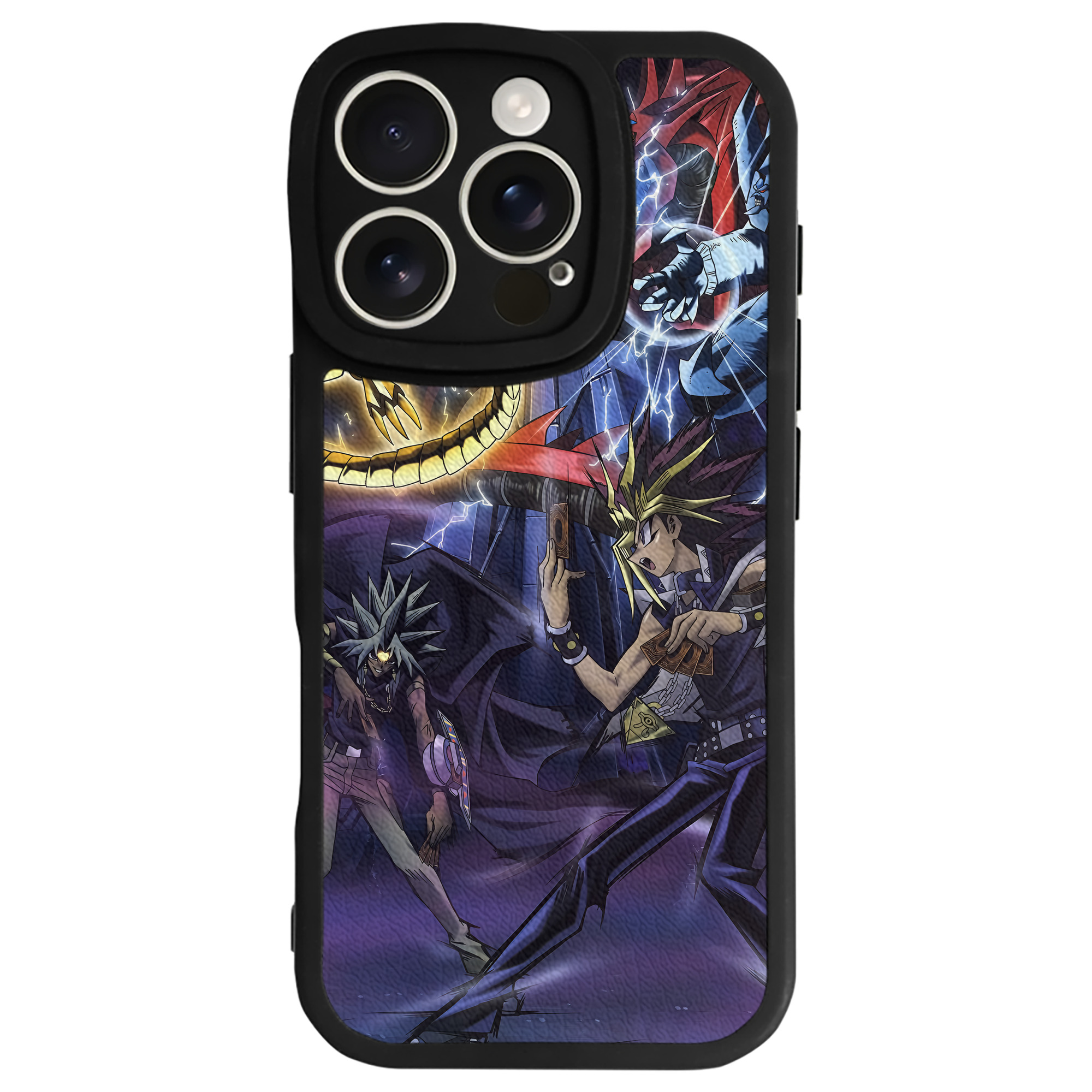 （画像用） 遊☆戯☆王 Yu-Gi-Oh! 【iPhone 16シリーズ対応】シリコンスマホケース（レザー調） 材質：シリコン